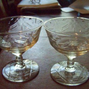 antique sherbert glasses